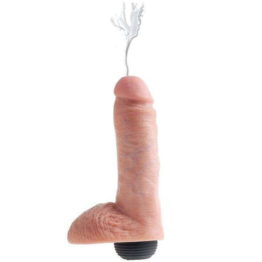 Dildo realistico con eiaculazione manuale - King Cock 20 cm con testicoli
